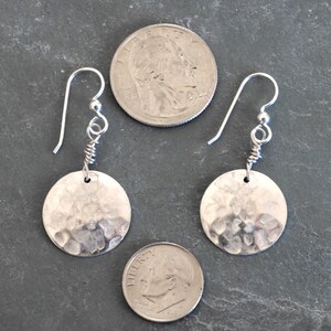 Hammered Silver Earrings image 7