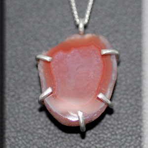 Sterling Silver and Pink Rock Pendant