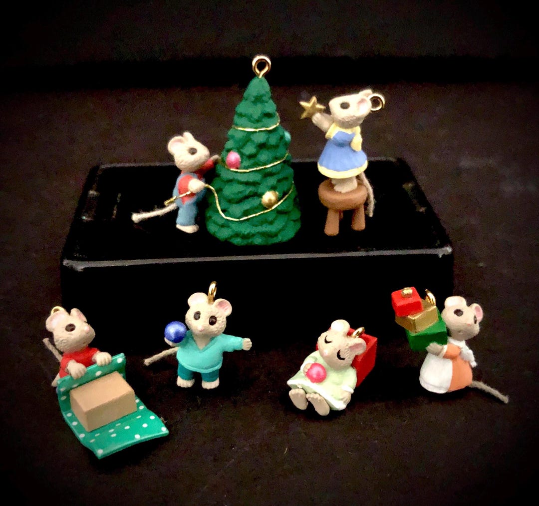 Vintage Christmas Miniature Mice Tiny Christmas Helpers by Hallmark ...
