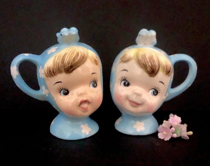 Napco Miss Cutie Pie Salt and Pepper Shakers MCM midcentury