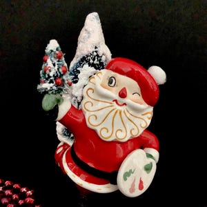 Holt Howard Artist Santa Candleholder Vignette MCM midcentury