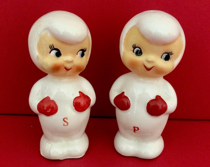 Holt Howard Snowbaby Salt and Pepper Set MCM midcentury snowbabies