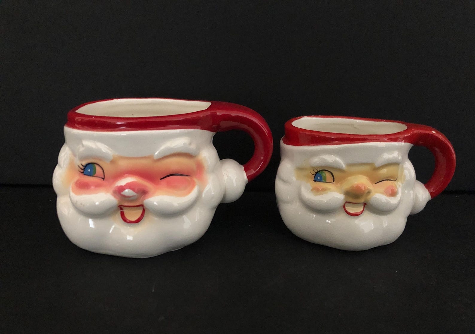 Vintage Winking Santa Mug