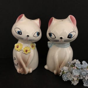 Bradley Howl Meow Zout- en pepervaatjes zoals Cosy Kitten Vintage Christmas MCM midcentury