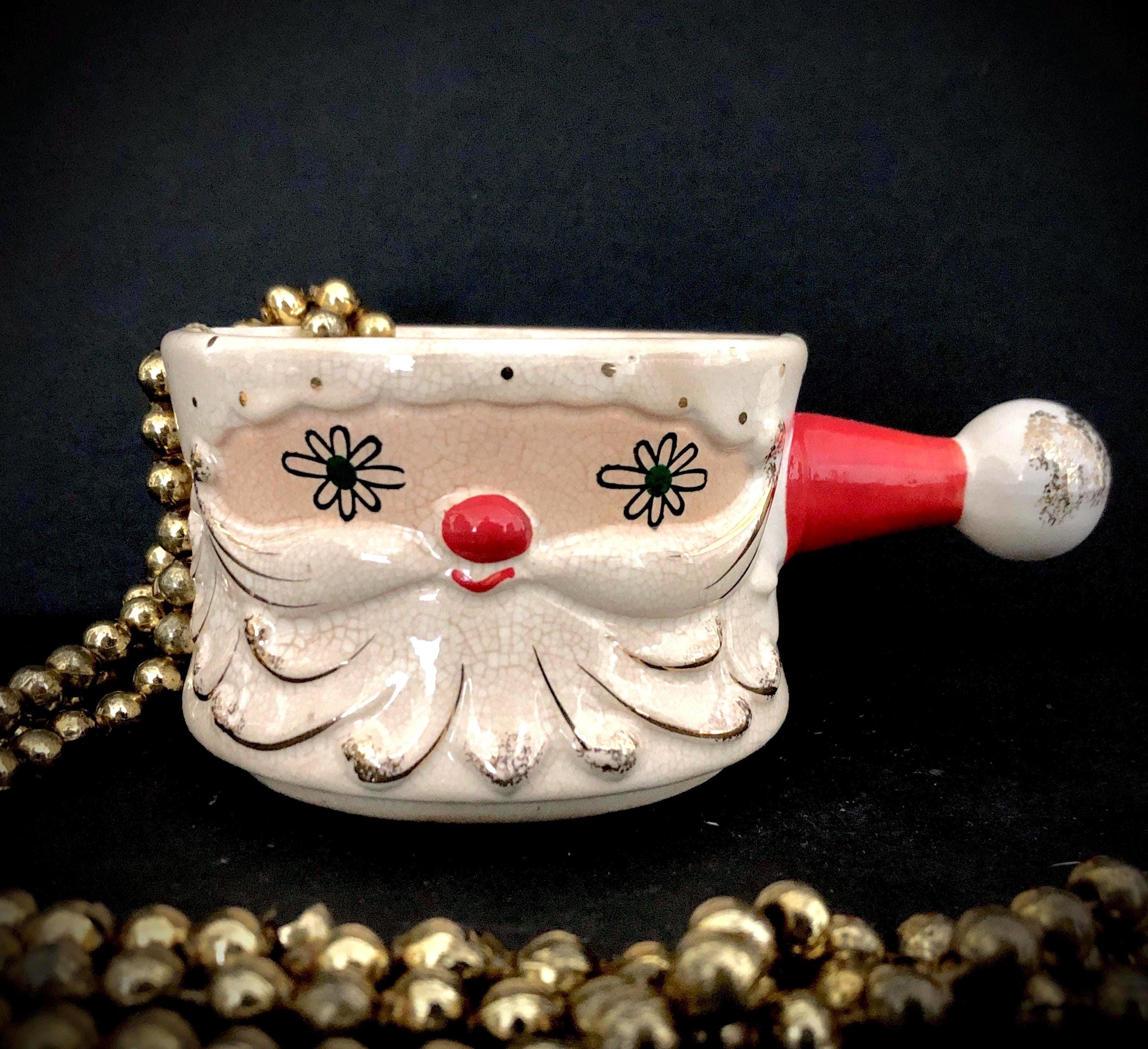 Vintage Crazed Santa Mugs - Etsy