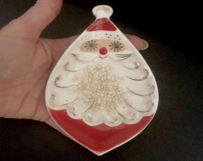Holt Howard Vintage Christmas Starry Eyed Santa Tray MCM midcentury