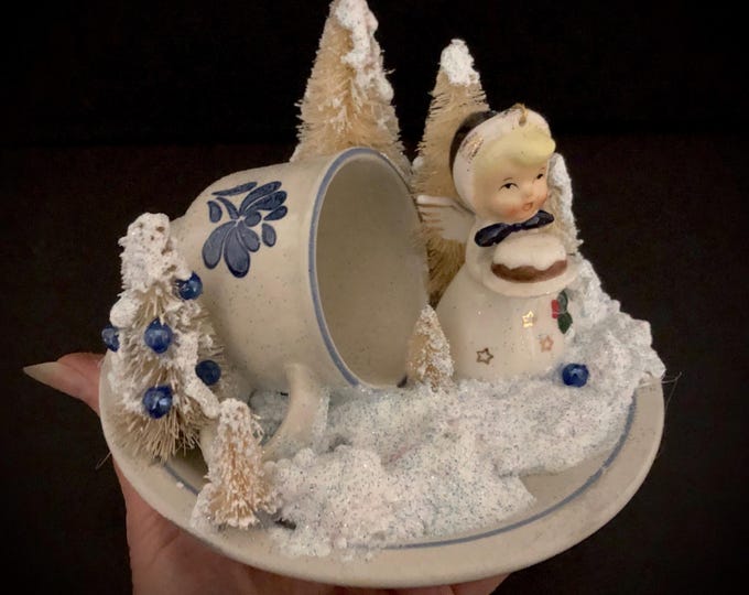 Holt Howard Angel Vintage Christmas Vignette