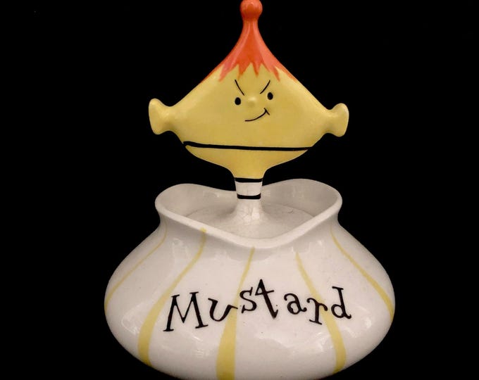 Holt Howard Pixieware Mustard Jar MCM midcentury