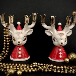 Holt Howard Vintage Christmas Candelabra Pair MCM midcentury