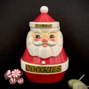 Holt Howard Santa Cookie and Candy Jar MCM midcentury