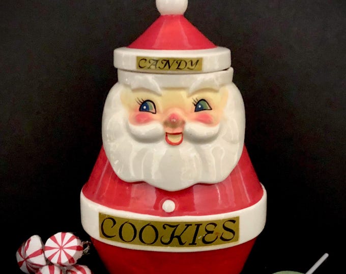 Holt Howard Santa Cookie and Candy Jar MCM midcentury