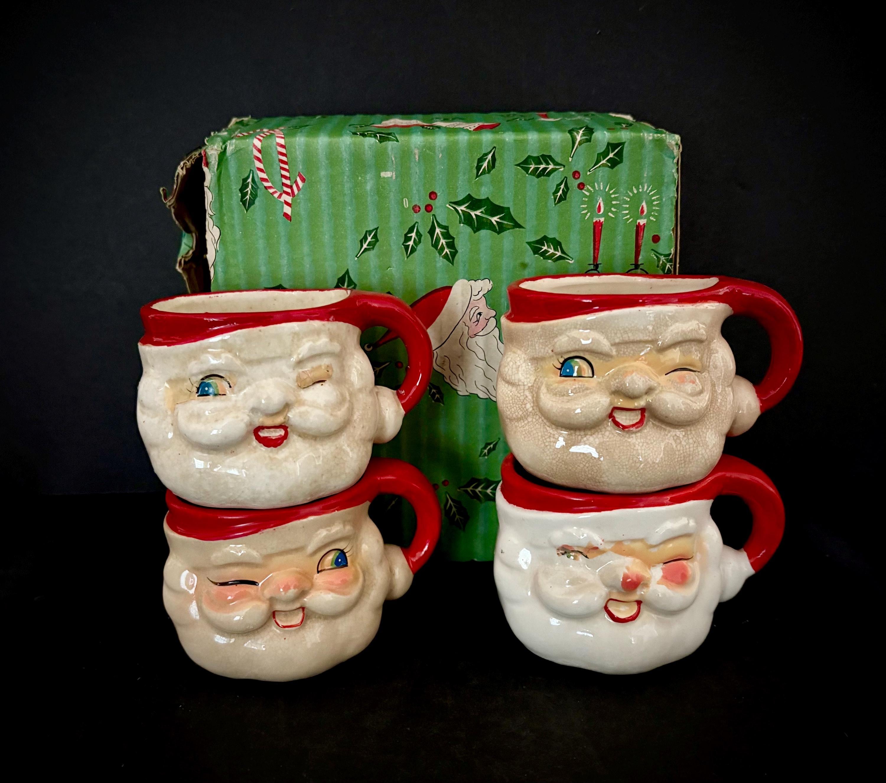 Vintage 1960 Ceramic Santa - Etsy