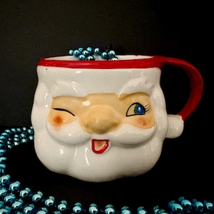 Mint Holt Howard Winking Santa Mug larger with thin handle MCM midcentury