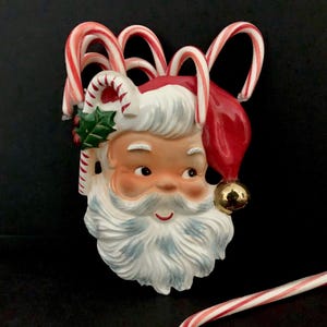 Napco Vintage Christmas Santa Wall pocket MCM midcentury