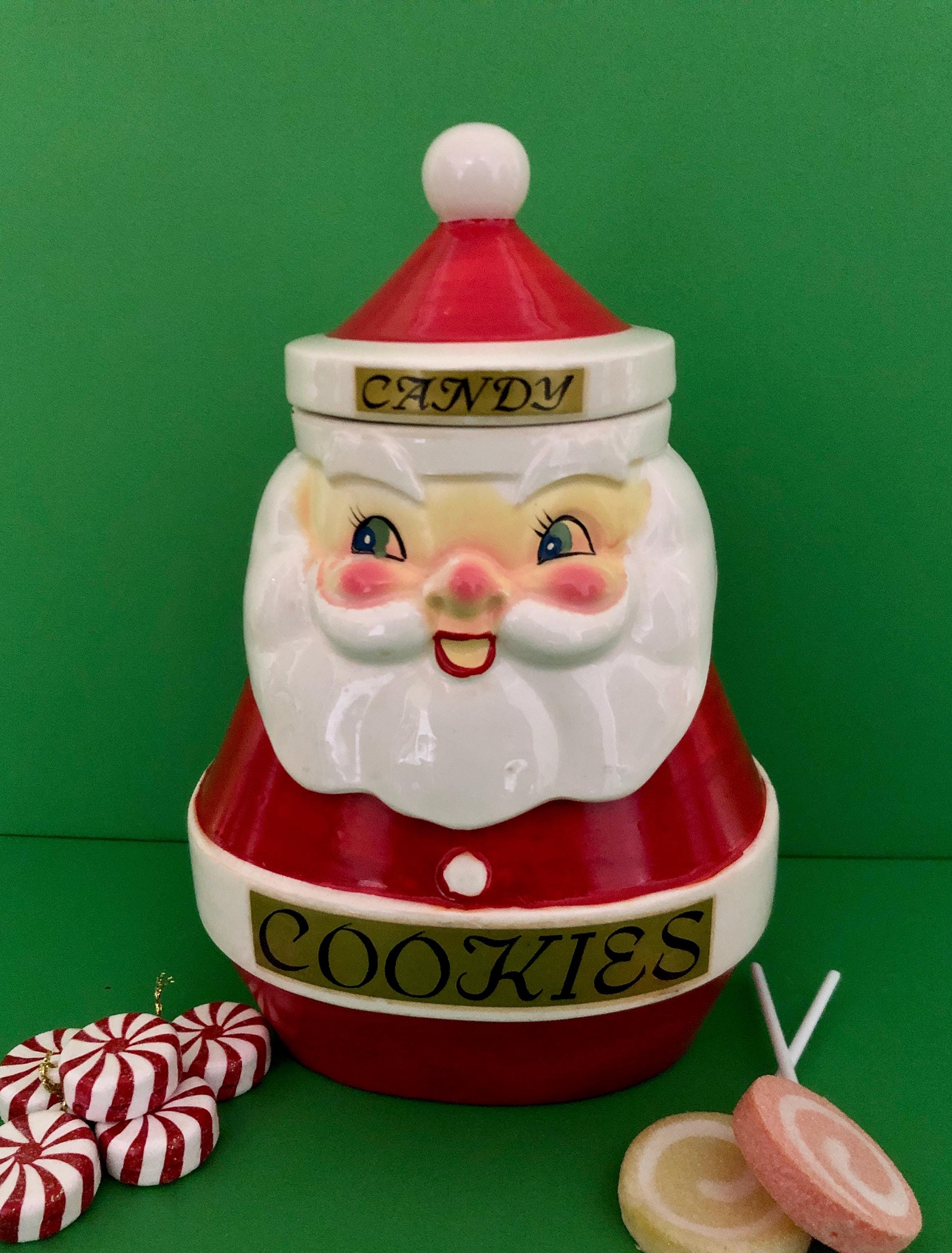 Holt Howard Santa Cookie and Candy Jar MCM Midcentury - Etsy
