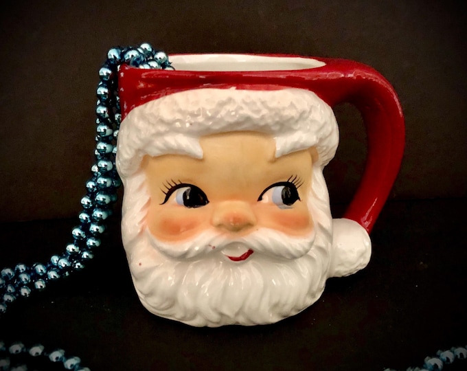 Mint Lefton Young Santa mug 2542 MCM midcentury vintage Christmas