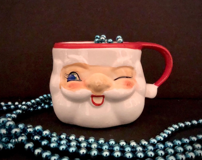 Holt Howard Winking Santa Mug larger with thin handle MCM midcentury