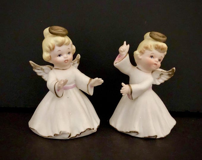 Lefton Vintage Christmas Dancing Angels MCM midcentury