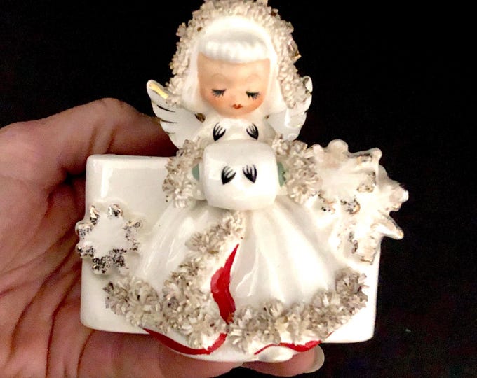 Holt Howard Vintage Christmas Ermine Angel Planter MCM midcentury