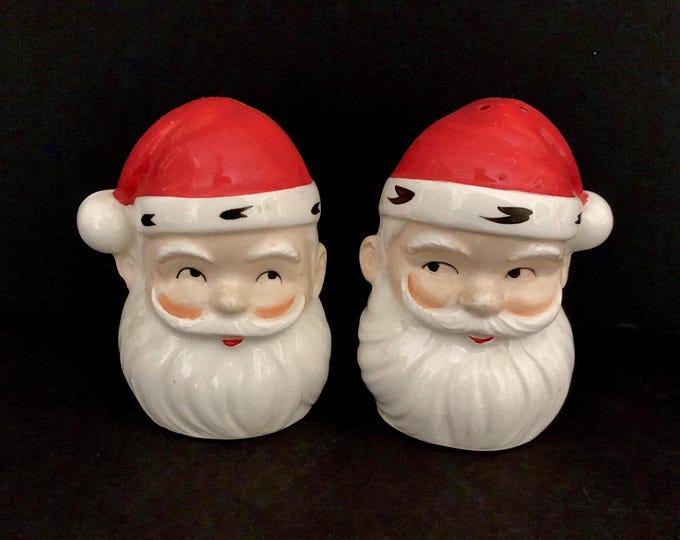 Brinn’s Ermine Santa Salt and Pepper Set MCM midcentury