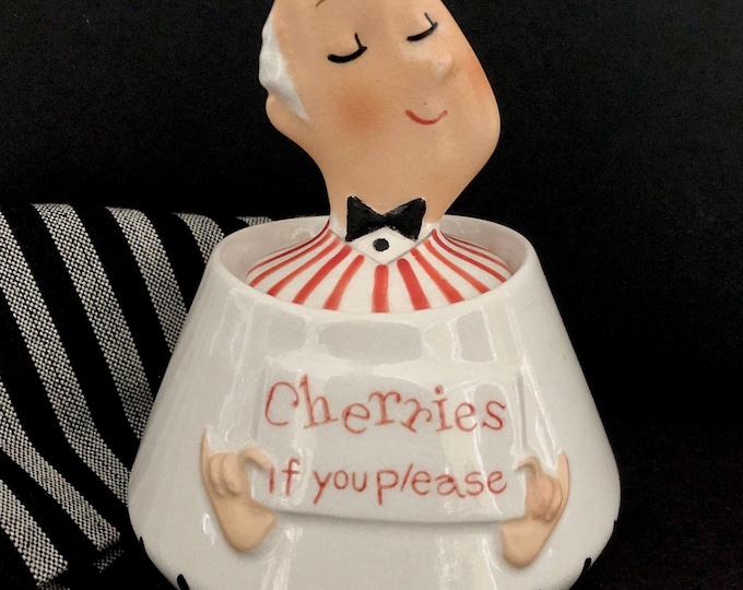 Holt Howard Jeeves The Butler If You Please Cherries Container MCM midcentury