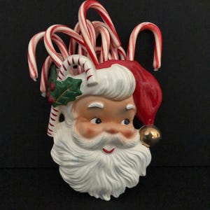 Mint Napco Vintage Christmas Santa Wall pocket MCM midcentury