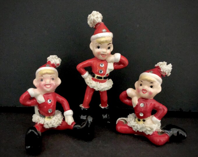 Kreiss Vintage Christmas Santa Boys MCM midcentury