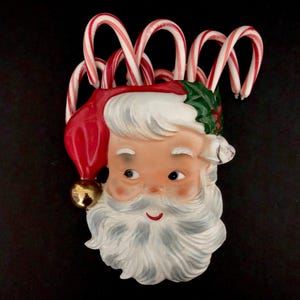 Napco Vintage Christmas Santa Wall pocket MCM midcentury