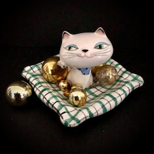 Holt Howard Cosy Kitten Adh Tray Vintage Christmas MCM midcentury kat