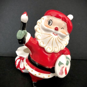 Holt Howard Artist Santa Candleholder MCM midcentury