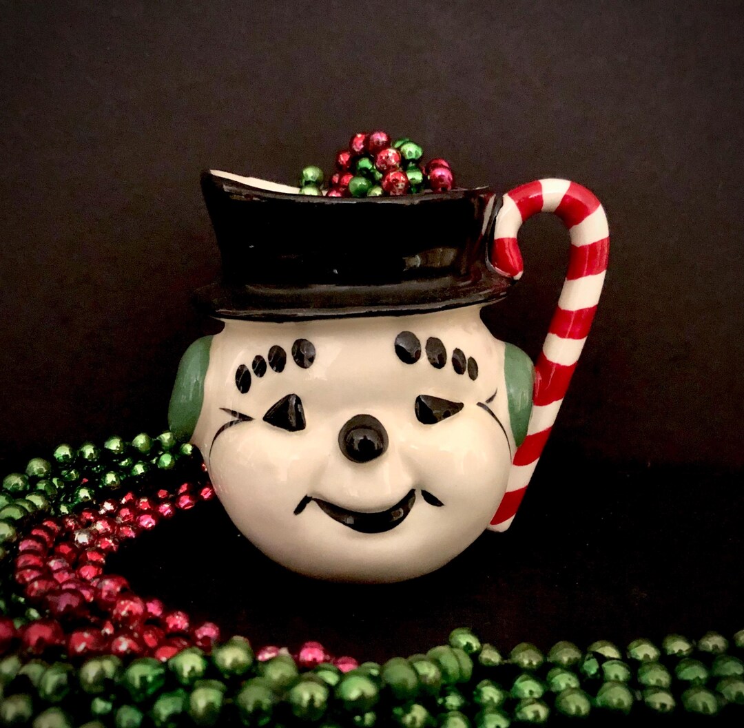 Riddell California Vintage Christmas Snowman Mug MCM Midcentury - Etsy