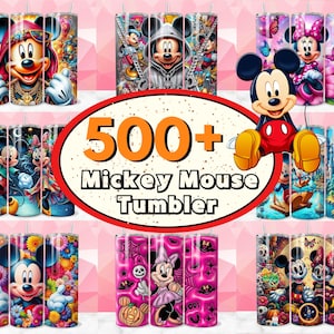 500 + Mickey Mouse Tumbler Wrap, Minnie Mouse Tumbler Wrap, 20oz Mickey Sublimation Designs, Cartoon Tumbler, Mickey Wrap Design, Minnie Png