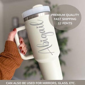 Adesivi in vinile - adesivo personalizzato con nome Stanley cup - adesivi per tazze - adesivo fai da te per tazza yeti o stanley - personalizzato