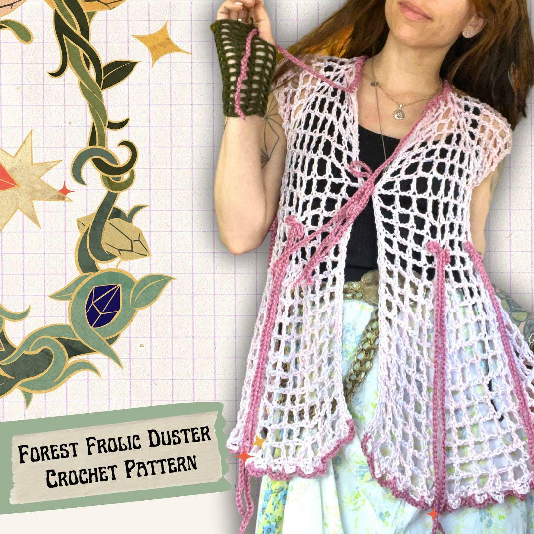 30 Duster Crochet Patterns for Boho Layers, Lace Cardigans, and Statement Coats 28 Forest Frolic Duster Pattern