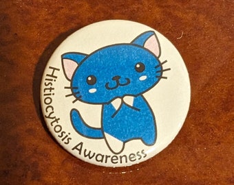 Kitties Fur a Cause: September - Histiocytosis Awareness Button/Badge