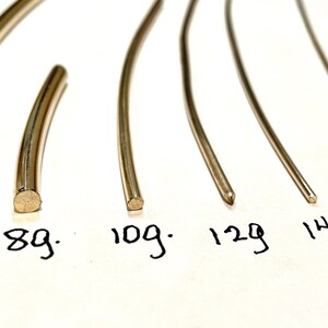 14K Gold Fill, Thick 6 Gauge Round Wire Bangle image 4