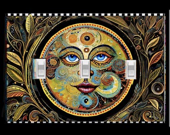 Triple  Light Switch Plate Cover India Moon