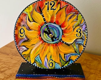 Mystical Botanical whimsical Desk Clocks