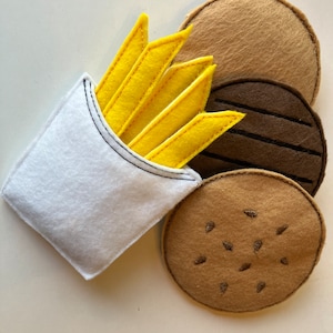 Felt Food Hamburger with French Fries