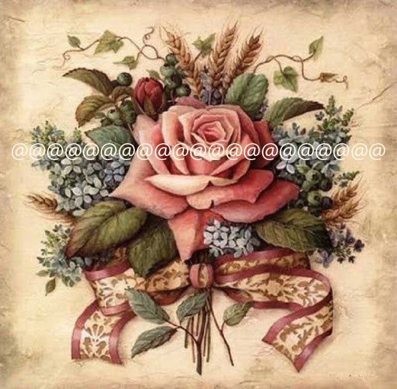 Decopatch Paper for Decoupage - Full Size Sheets - Pink Peach Rose Pastel