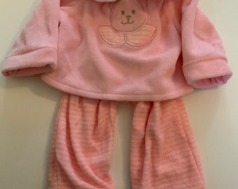 Pink Velvet Pajamas for 18 inch Dolls