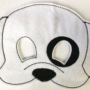 White Puppy Felt Mask