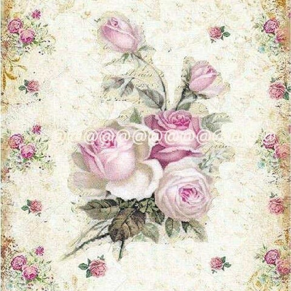 Vintage Decoupage Digital Image for Downloading This is NOT tissue paper!!!