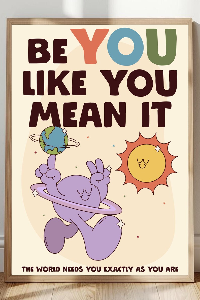 Positive Affirmation Poster - Boho SEL Classroom Decor - Be You Like ...