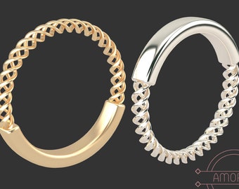 Spiral Ring 3D Model: Printable Jewelry Design (Digital Item)