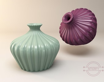 Lina Vase 3D Modell: STL, OBJ, STEP Files (Digitaler Download)
