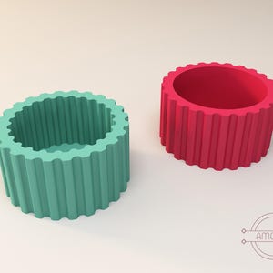 Twins Flowerpot/ 3d Vase/ Digital Item/ 3d Vase/ Stl-Obj-Step Files for 3d Print/ 3d Planter/ Home Decor/ Digital Download for 3D