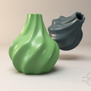 CREAM Vase/ Digital Item/ 3d Vase/ Stl-Obj-Step Files for 3d Print/ Home Decor/ Flowerpot / Digital Download for 3D