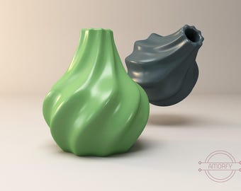3D Creme Vase: STL-OBJ-STEP Files für 3D-Druck (Digitaler Download)