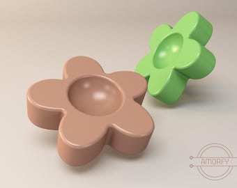 3D Flower Plate: Ashtray, Jewelry Organizer STL, OBJ, STEP Files (Digital Download)